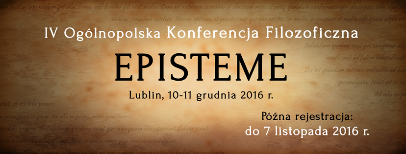 konferencja Episteme - Ogólnopolska Konferencja Filozoficzna